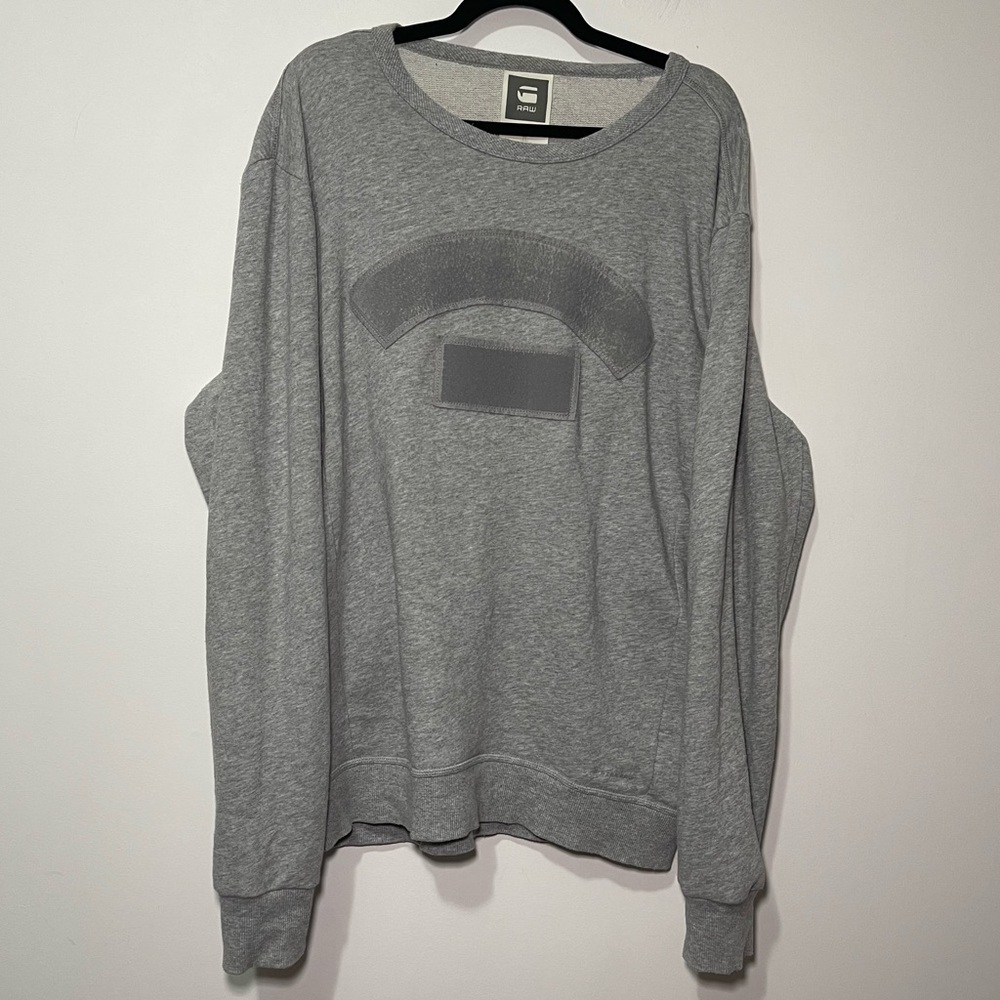 G-Star RAW Men’s Grey Graphic crewneck fleece loungewear Sweatshirt in size XXL